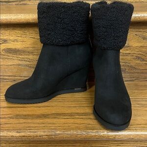 DKNY Black Winter Boots with Cozy Lining